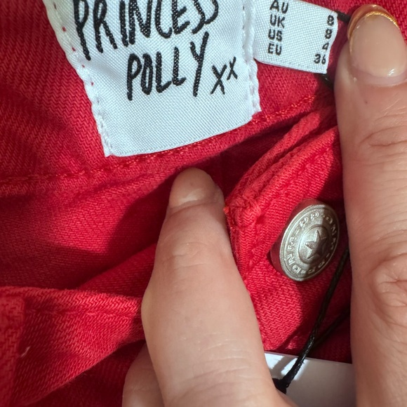 Princess Polly Bold Red Flare Jeans - Picture 5 of 6
